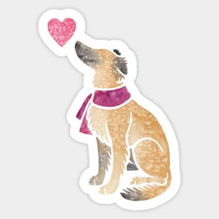 Longhaired Whippet watercolour Sticker